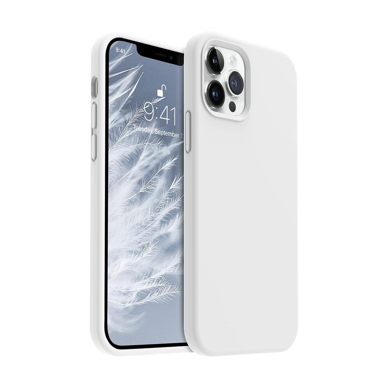 Compatible with iPhone 12 Pro Max Case 6.7-Inch, Silicone Case, Full Body Protective Cover, Shockproof, Slim Phone Case, Anti-Scratch Soft Microfiber Lining
