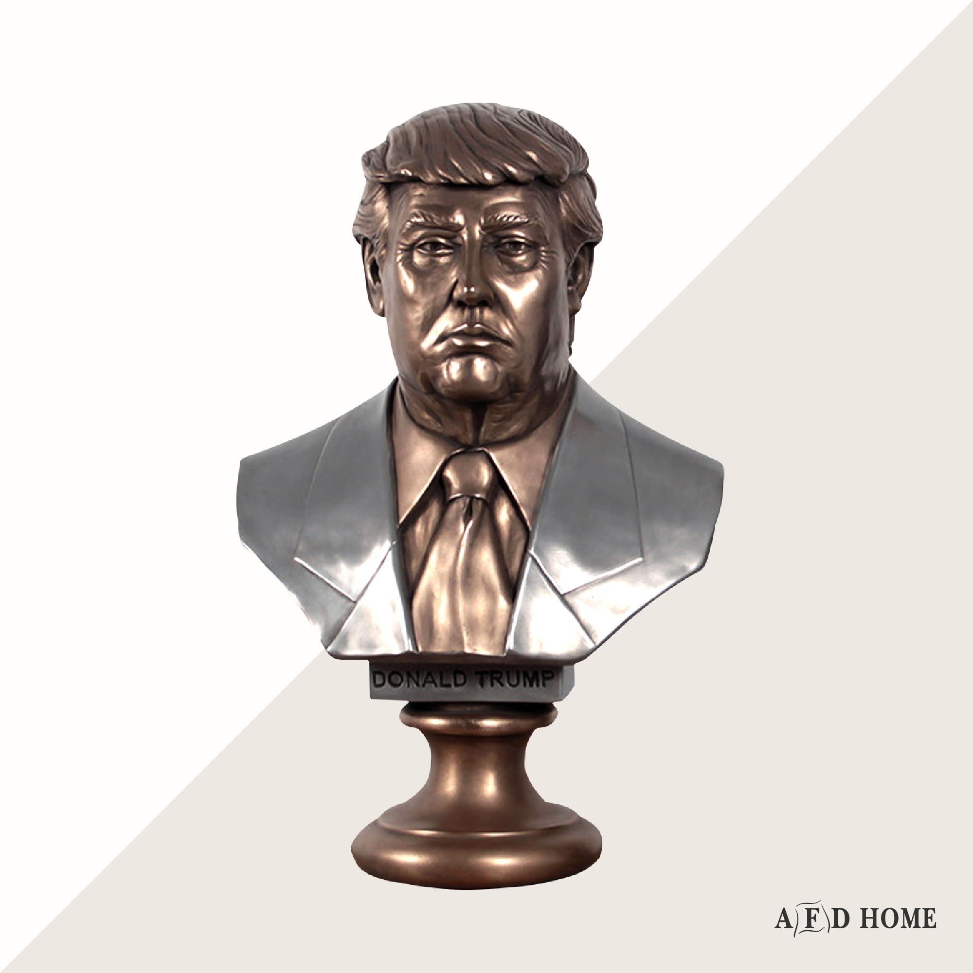 AFD Home Donald Trump Bust, 45th President Faux-Bronze Statue Head, Trump Merchandise, 18.50 Inches x 11.50 Inches x 28.75 Inches
