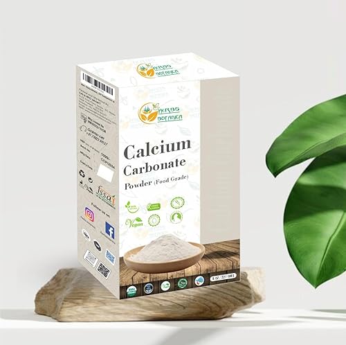 Miniatura 8 de Herbs Botanica Suplemento de calcio en polvo de carbonato de calcio de grado alimenticio para cocinar y hornear, antiácido, pasta de dientes DIY 8