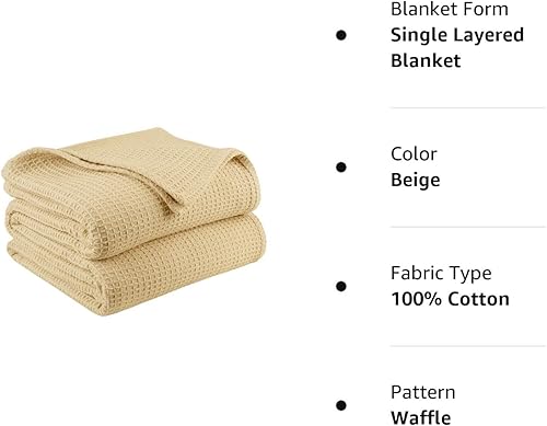 Miniatura 9 de Bed Bath & Home - Manta de 100% algodón, ligera y transpirable, buena para todas las estaciones, suave y acogedora.