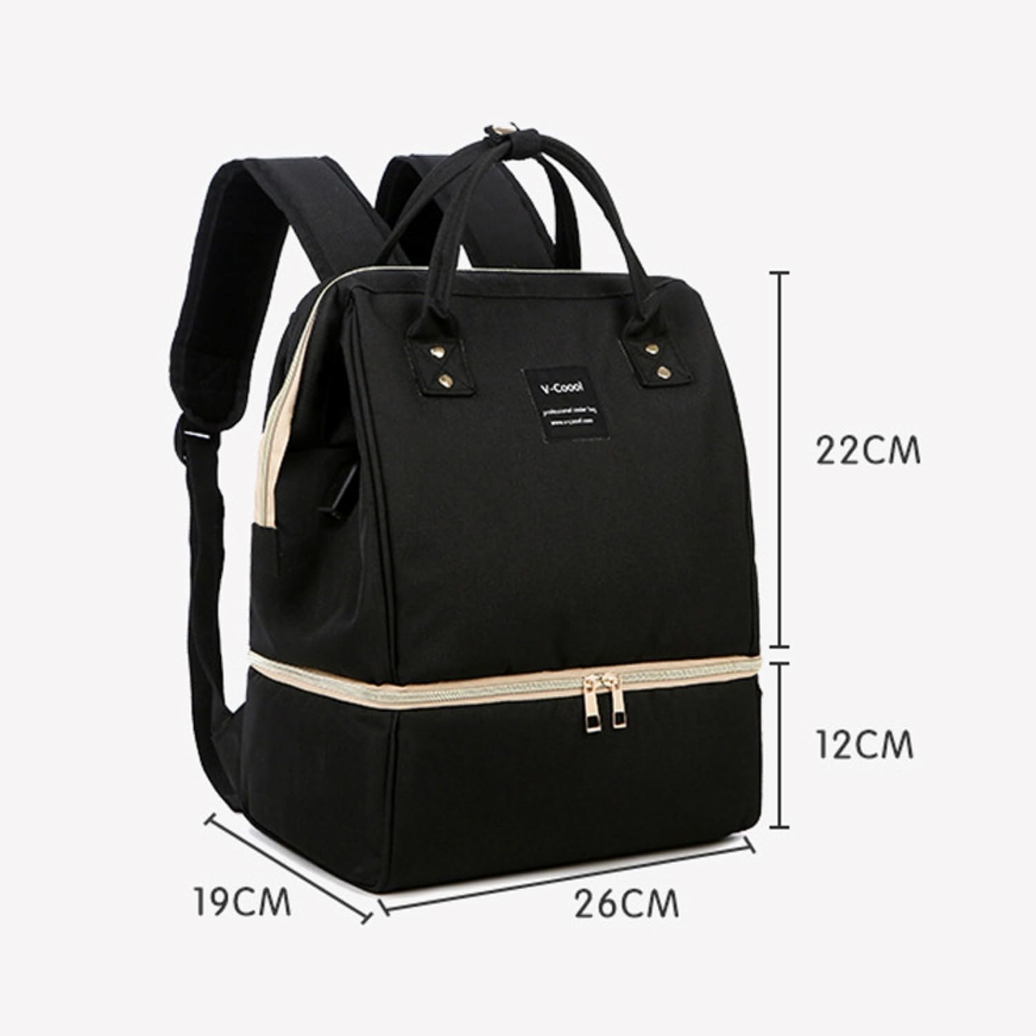 Zaino Mamma Borsa Termica per Biberon PortaBiberon Isotermico Zaino Impermeabile, 2 Pacchi di Ghiaccio inclusi