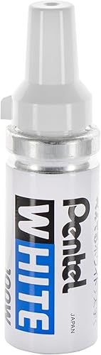 Miniatura 2 de Pentel Marcador permanente, blanco, punta ancha, paquete de 1 (100 W)