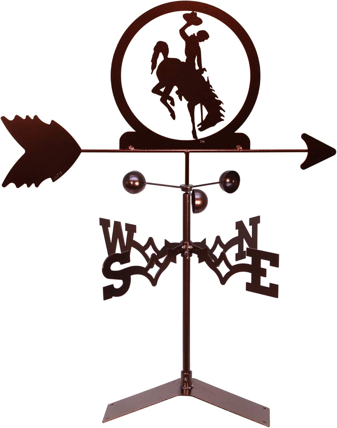SWEN Products Wyoming Bucking Horse Weathervane (Garden Stake Included)