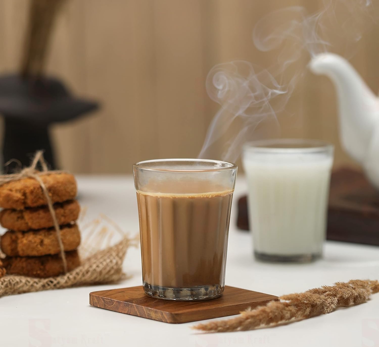 The Cutting Chai Szklanki do herbaty, małe, 100 ml, każdy zestaw 6 szklanek do herbaty (12)