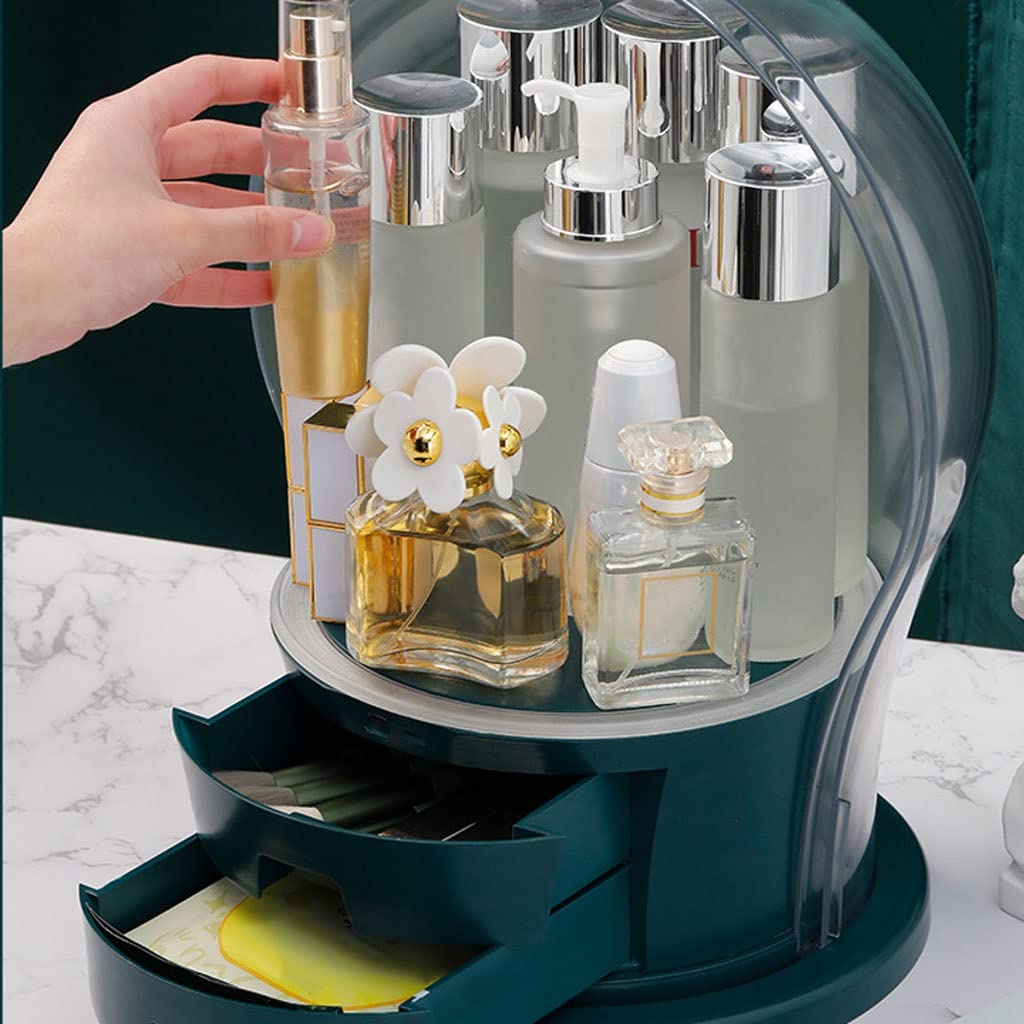 Kosmetische Vitrine Kosmetische Aufbewahrungsbox Hautpflege Produkt Aufbewahrungsbox Transparent mit leichter Aufbewahrungsbox Geeignet for Badezimmer Schlafzimmer Kommode Make-up-Organizer