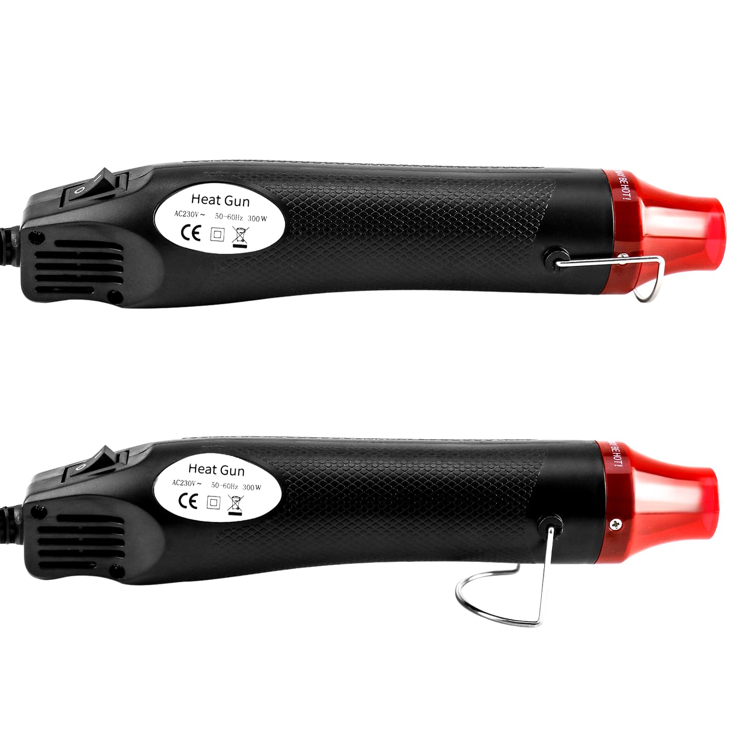 QWORK® Mini pistola ad aria calda 220V 300W, essiccatore ad aria calda portatile, per tubi termoretraibili, goffratura, asciugatura di vernice, inchiostro