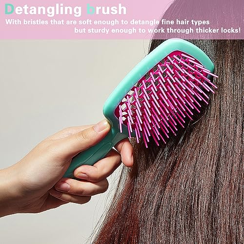 Secret Detangler Hair Brush Ion Massage Comb Massage Curl Comb for Women Men Girls and Kids for Natural Curly Wet Dry Thick Straight Long Hair - Image 4