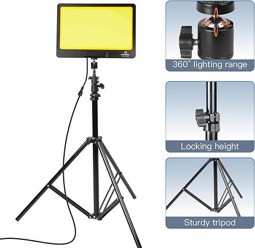 Miniatura 4 de Conpex Luces LED para acampar con cable, 23000 lúmenes, trípode telescópico de luz de campamento, luces de pesca nocturna para banco, luz portátil