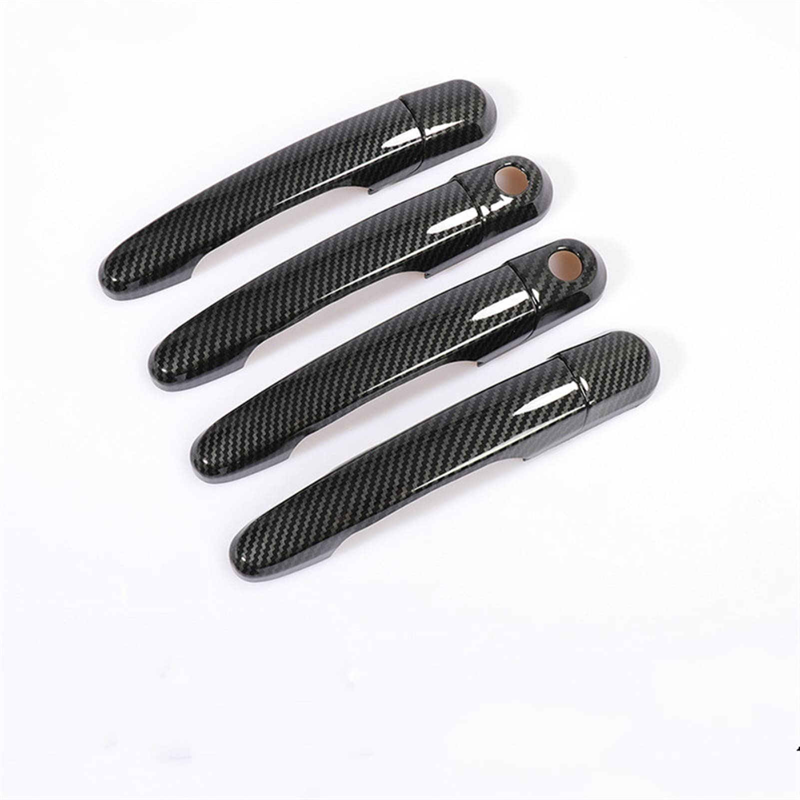 Rinkteea 4 Exterior Car Door Handle For Kia Soul 2010-2013 Chrome Carbon Fiber Car Door Handle Cover Trim(4)