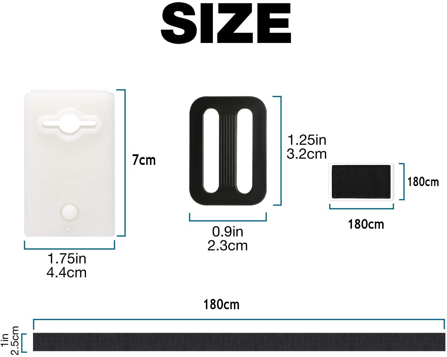 Kit de Fijación Poweka para Carrete de Cubierta Solar de Piscina - Incluye 10 Correas Universales, 10 Placas y 10 Hebillas