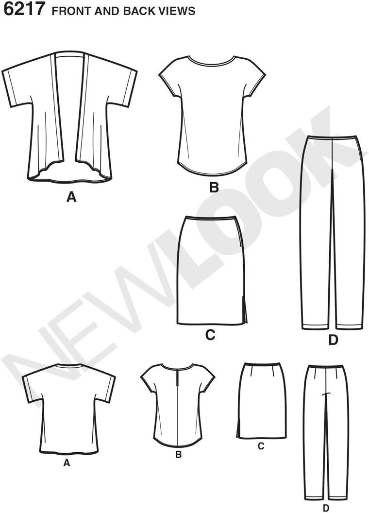 Simplicity Creative Patterns New Look 6217 Misses' Separates, A (10-12-14-16-18-20-22)