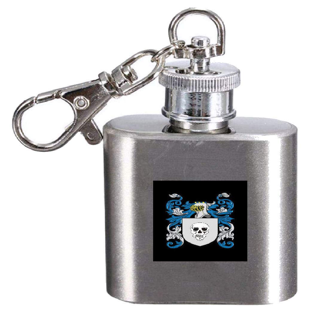 Flasque avec écusson Whale Family Crest 28,3 ml, cadeau traditionnel blason de famille
