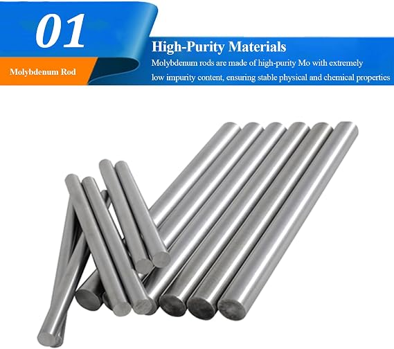 99.95% High Purity Molybdenum Rod Length 100Mm, Mo Metal Bar Diameter 1.5-4Mm Suitable for Scientific Research Metallurgy,Diameter 1.5mm(Diameter 4mm)