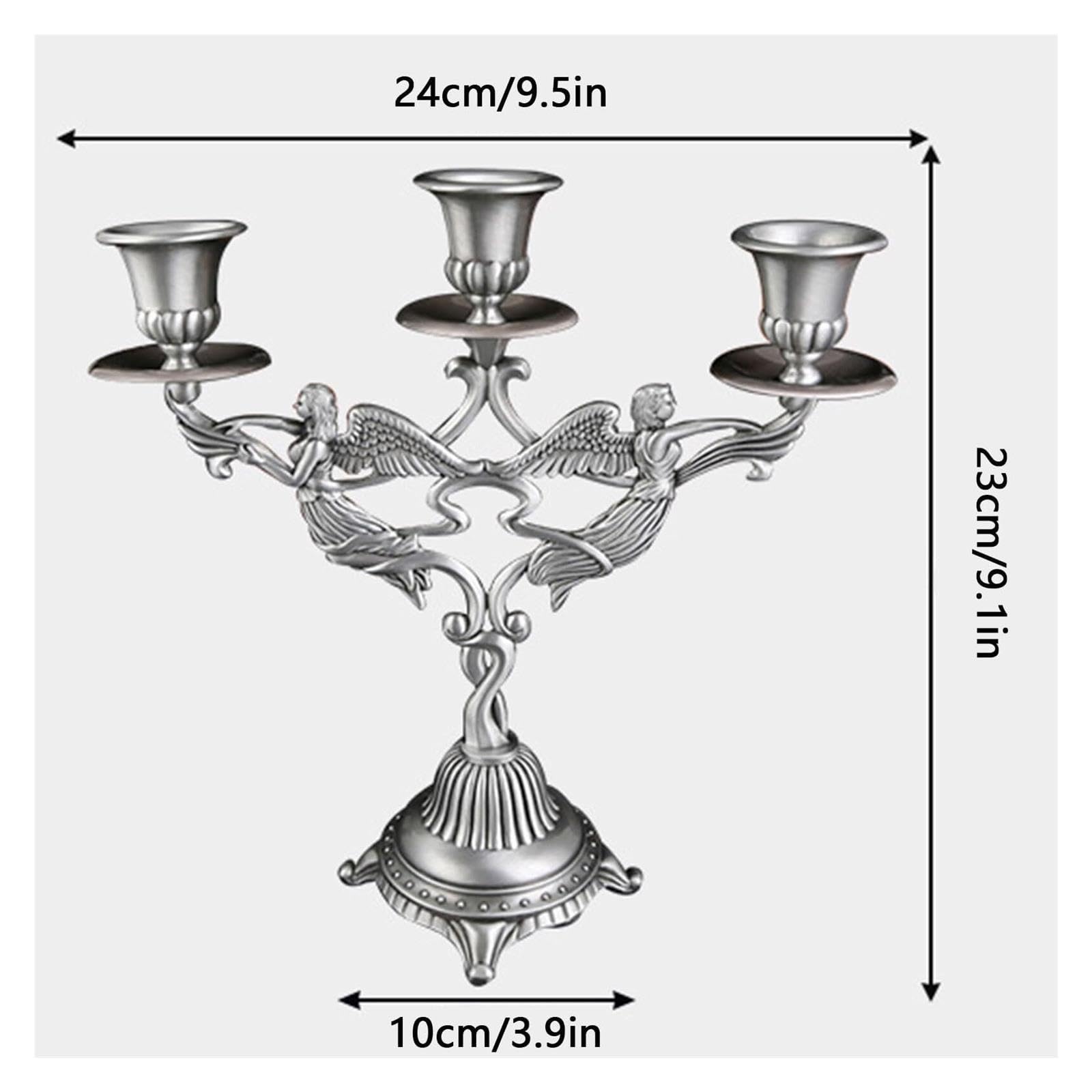 Portacandele Centrotavola con Supporto Conico for candelabri in Metallo for Tavolo Decorazioni per la mensola del Camino