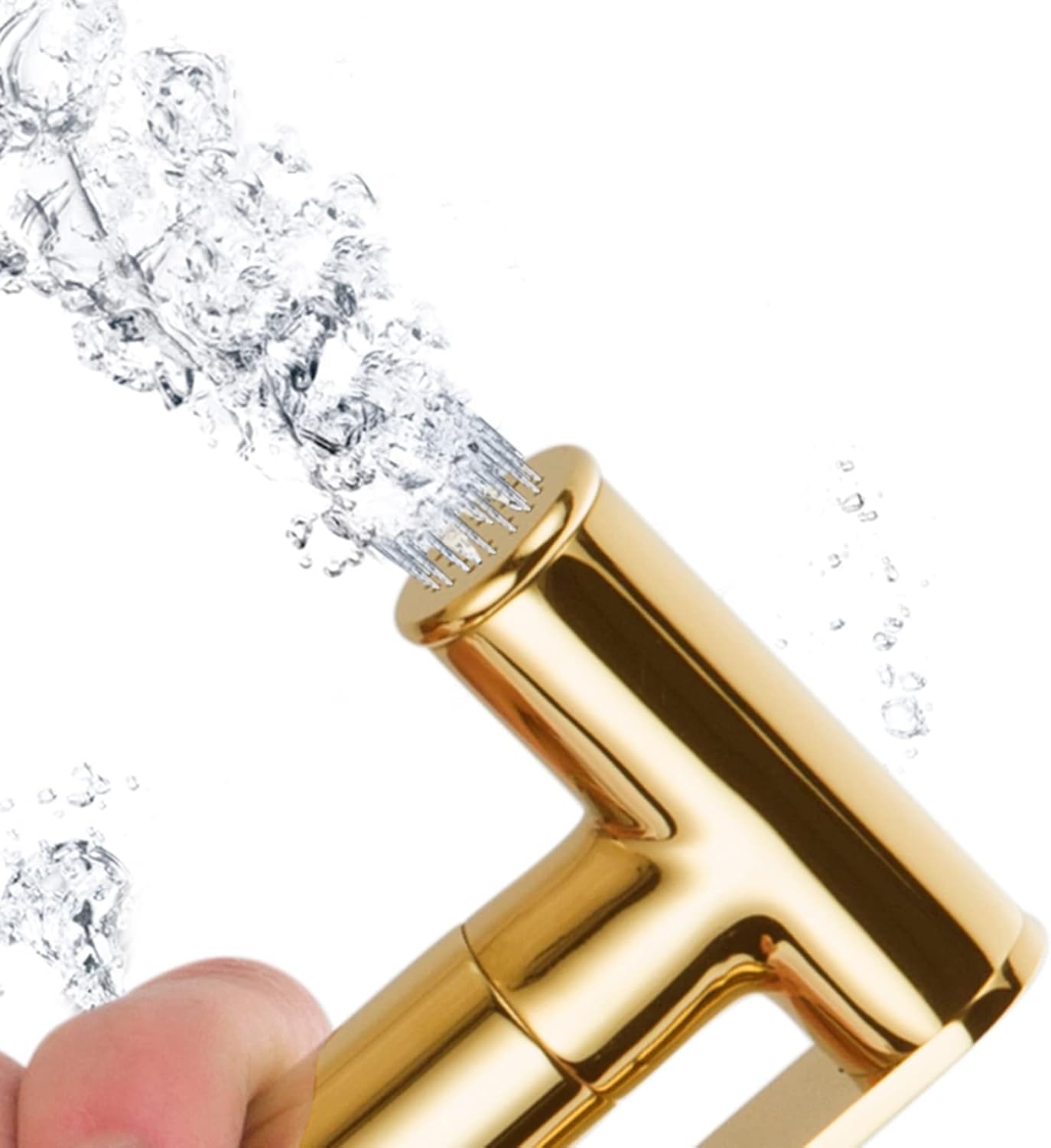 Bidet Sprayer Brass Handheld Bidet Sprayer for Toilet Gold Cloth Diaper Sprayer Portable Bidet with Bidet Hose, for Feminine Wash, Pet Washing, Easy to Install,