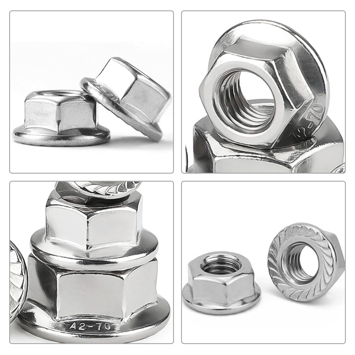 30 Stück Hammerkopfschrauben M10 Set,30mm Schrauben T Nut Bolzen, Edelstahl Photovoltaische Schrauben, mit 30 Stück M10 Hex Nuts With Flange, für Gewächshaus und Photovoltaik-Aluprofil