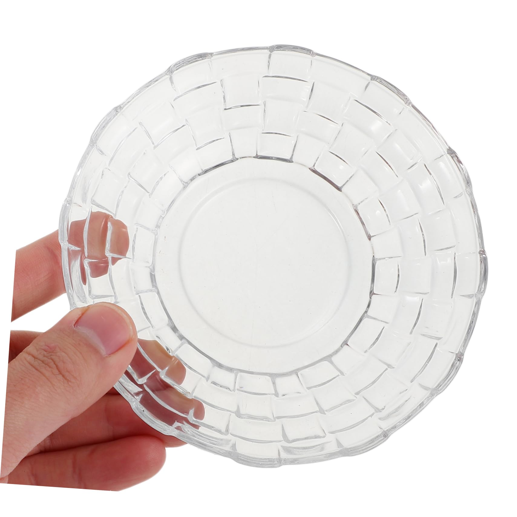 4stücke Gebäckteller Aus Glas Transparent Runde Form Geeignet Für Obst Snacks Und Desserts Robuster Einsatz Für Partys Und Veranstaltungen
