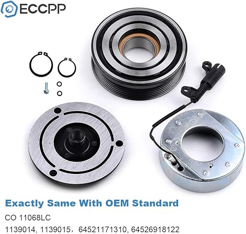 Miniatura 3 de ECCPP Embrague del compresor del AC 2002 2003 2004 2005 2006 2007 2008 apto para Mini Cooper 1.6L