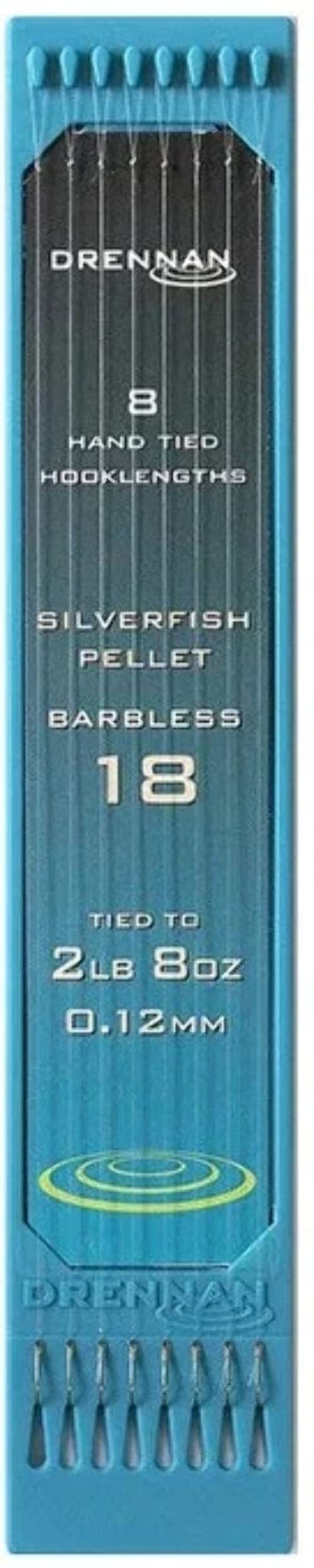 Drennan Silverfish Pellet Hook Plate Barbless Qty 8 (Size 18)