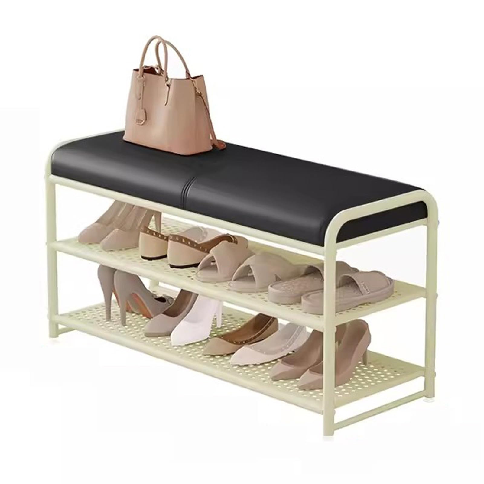 Rangement de chaussures pour salon et entrée compacte avec banquette