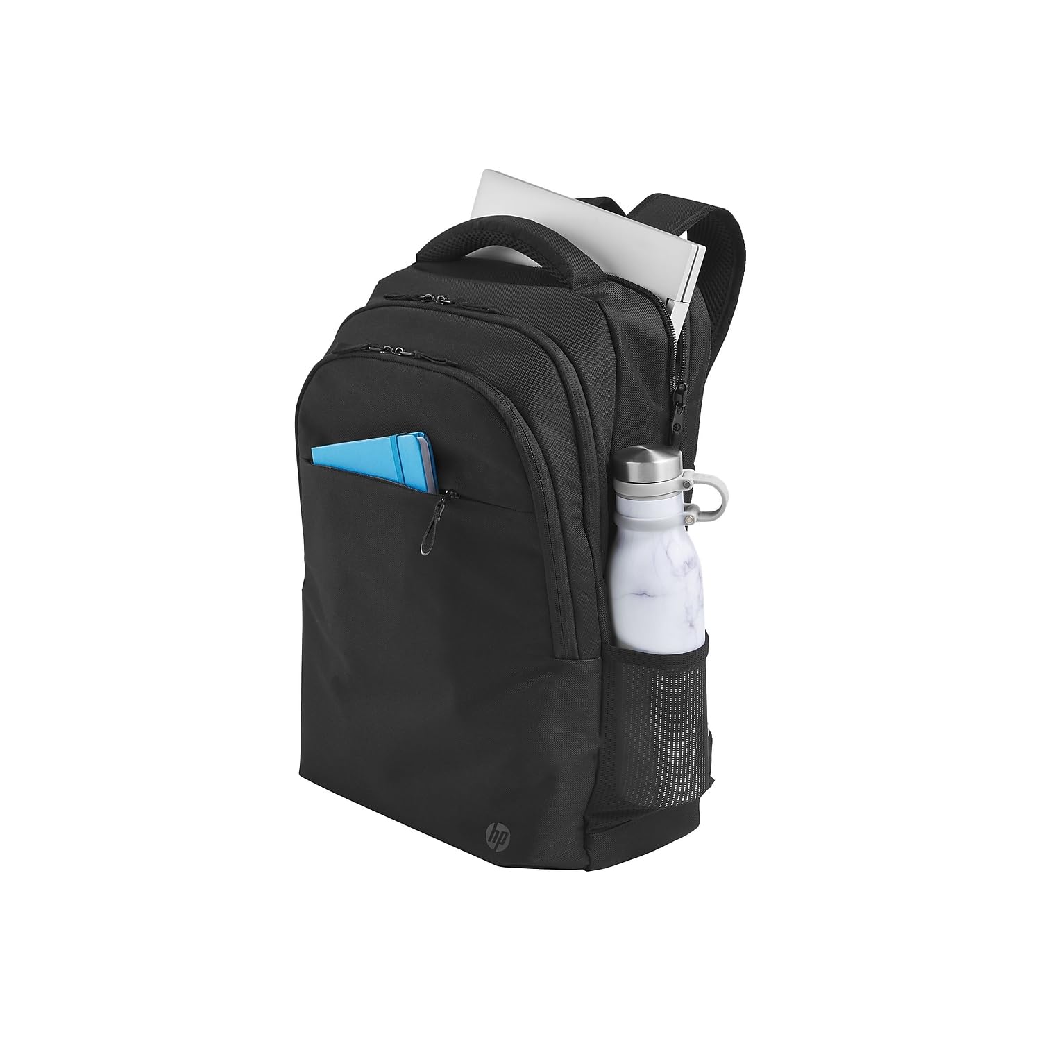 HP Renew Business Backpack Mochila para Portátil de 17.3 pulgadas, Poliéster Reciclado, Resistente al Agua, Cremallera, Negro