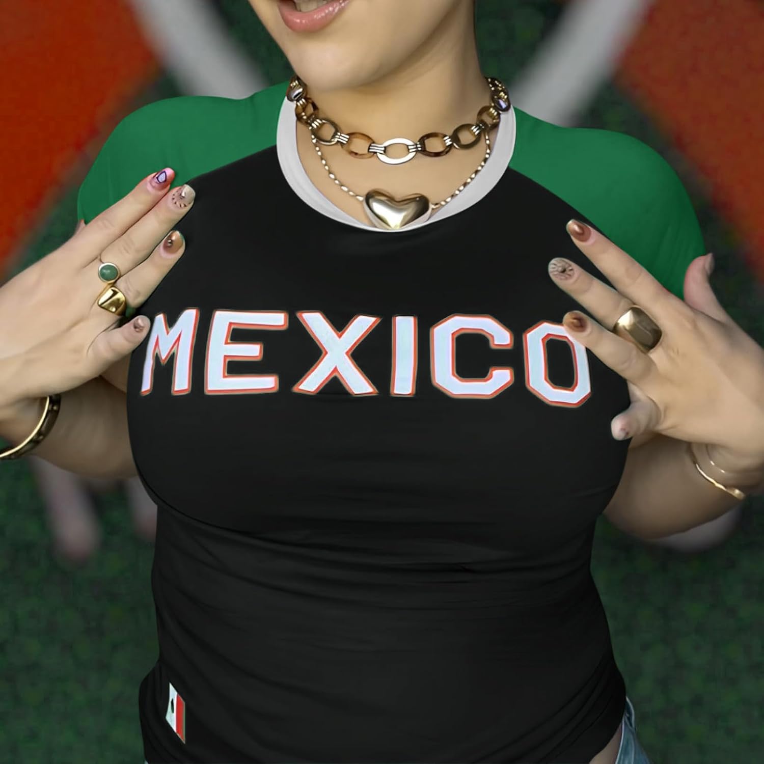 Womens Vintage Baby Tees Mexico Jersey Shirts for Women Mexican Y2k Graphic Crop Tops Cropped Tee 2000s Clothing - Image 5