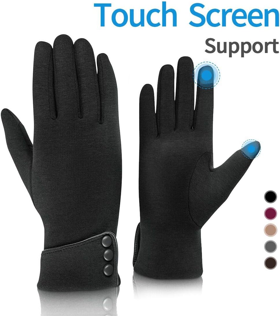 Fashion Touch Screen Winter Gloves Warm Polar Fleece Causal Gloves Windproof in Cold Weater Lightweight For Women