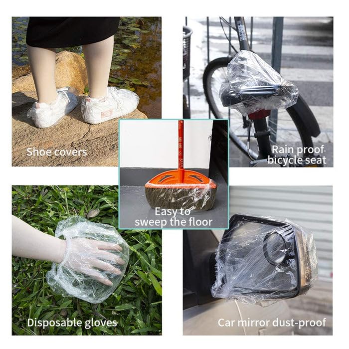 Image of Disposable Shower Caps for Women, Larger Thicker Waterproof, Individually Wrapped, Elastic Hair Bath Caps, 20 Pcs