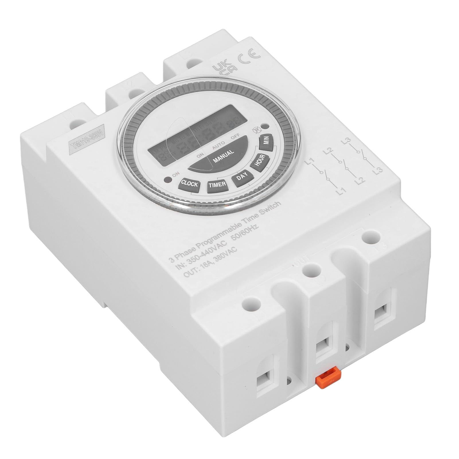 Interruttore Timer Trifase 16A Relè Timer Programmabile Settimanale Interruttore On/off per Pompa 'acqua