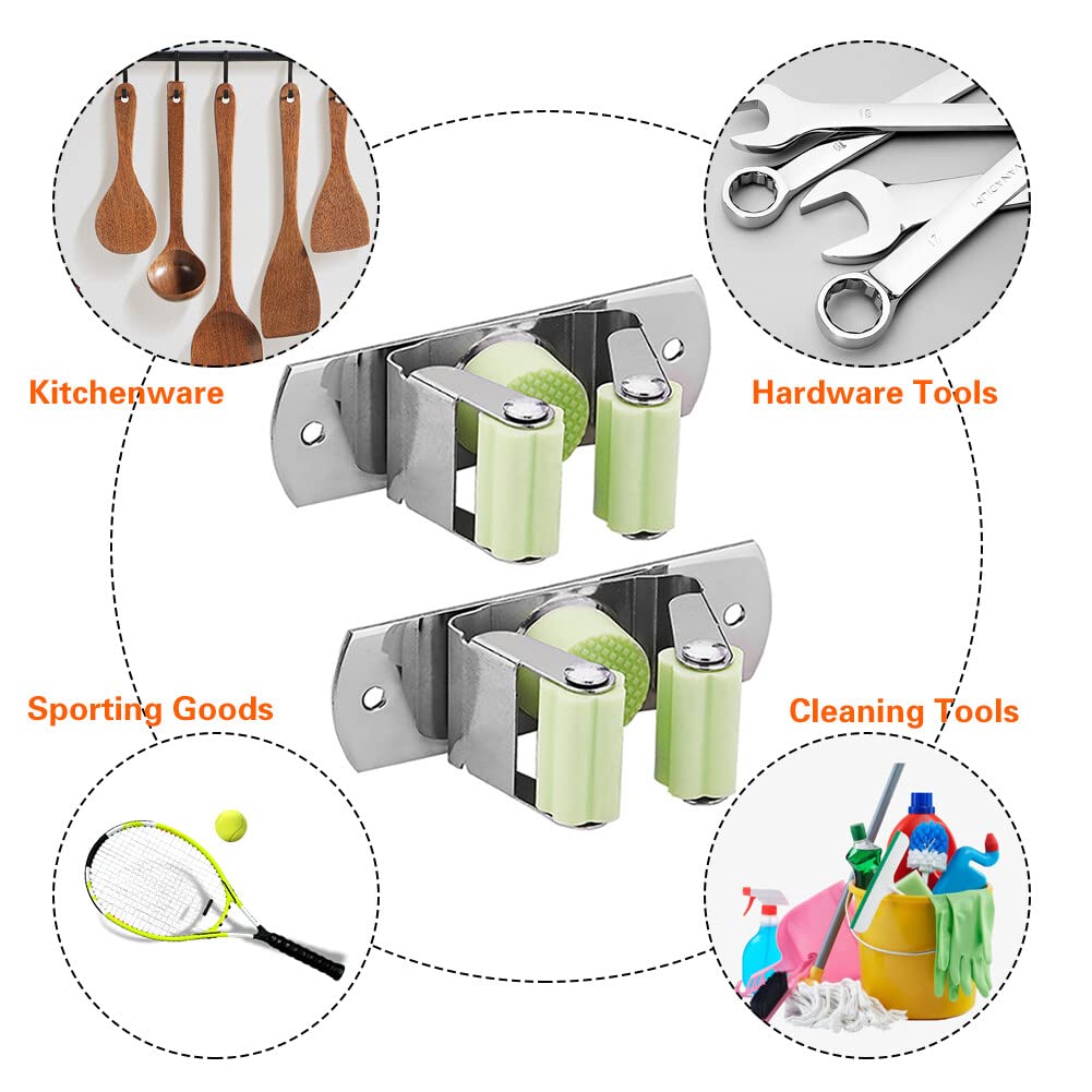 Lot De 4 Crochets En S Pour Chevrons - Acier Robuste, Revêtement Caoutchouc - Pour Vélos, Outils, échelles, Rangement Garage - 2