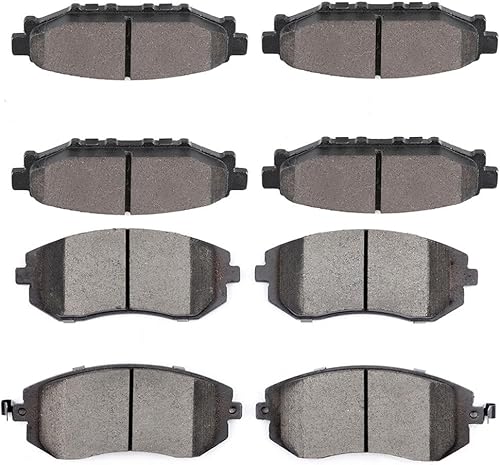 SCITOO Juego de pastillas de freno de cerámica D929 D1114, repuesto delantero y trasero para Subaru Impreza 2008-2011, Subaru Legacy 2005-2012, para