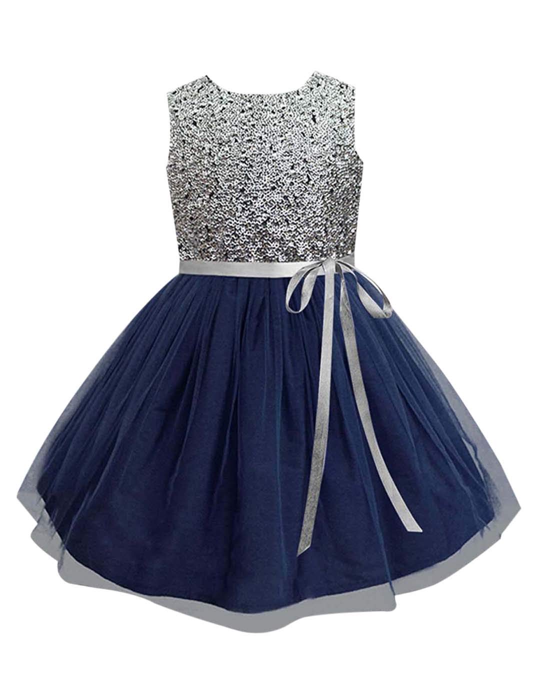 A.T.U.N. (ALL THINGS UBER NICE) Girls Embelished Fit and Flare Knee Length Dress for Party and Special Occasions