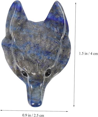 Miniatura 5 de TEHAUX Cuentas sueltas de cabeza de lobo con grabado de cristal, cuentas espaciadoras de cristal, collares con cuentas de número, joyas para