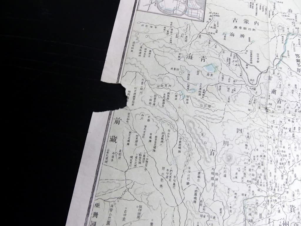Amazon.co.jp: Z41明治27年（1894）中国朝鮮古地図「支那朝鮮新地図」1