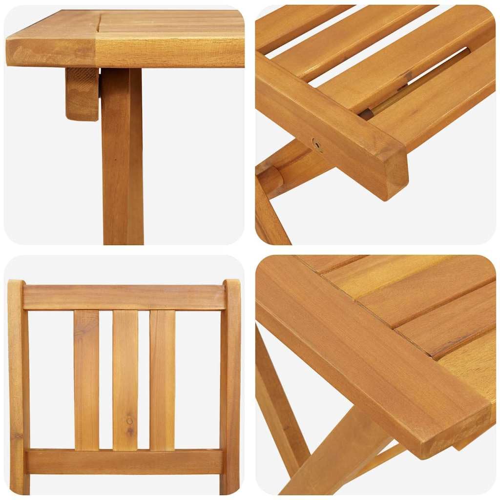 Fengshui Set da bistrò, 3 pezzi, in legno massiccio di acacia, pieghevole
