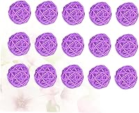 Vista 4 de COHEALI Bolas de vid, 15 unidades, decoración de bolas de ratán, adornos para colgar en la pared, para el hogar, oficina, café