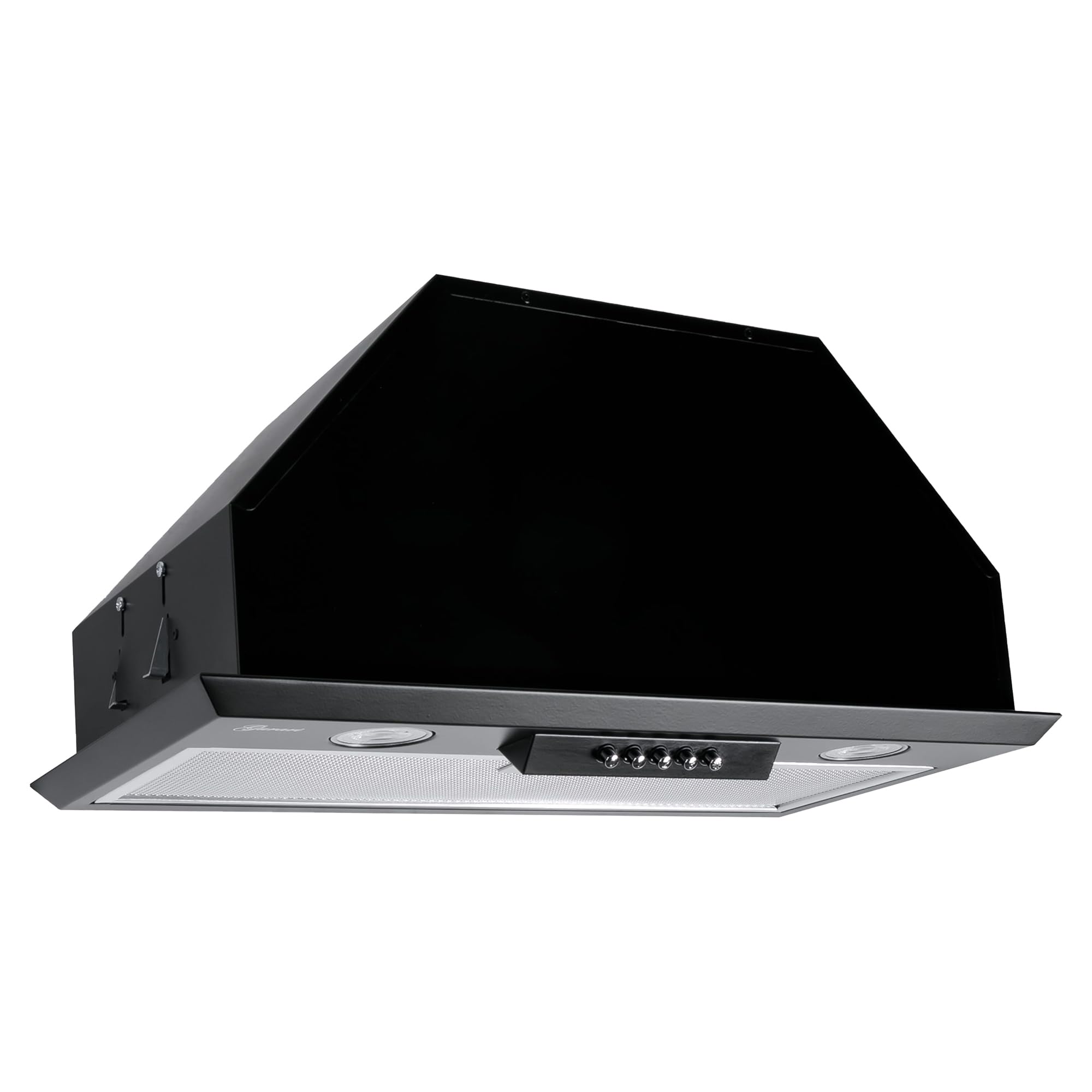 Gurari Campana extractora empotrada 52 cm GCH B 051 52 BL, color negro, motor potente 1000 m³/h, silenciosa 49-68 dB, LED, filtros metálicos lavables, recirculación y salida de aire
