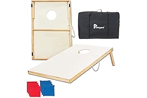 Pointyard Outdoor Regulation Cornhole Outdoor Games Set with 8 All-Weather Cornhole Bean...