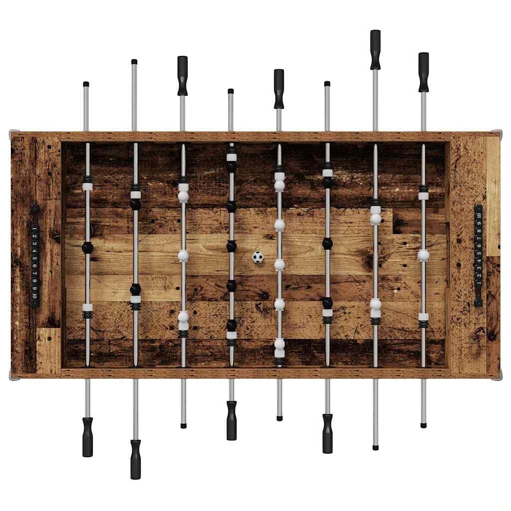 Calcetto da tavolo bianco, 146,5 x in legno, per interni, tempo libero, sala giochi, con manici ergonomici e tubi in acciaio, stabile, per famiglie e