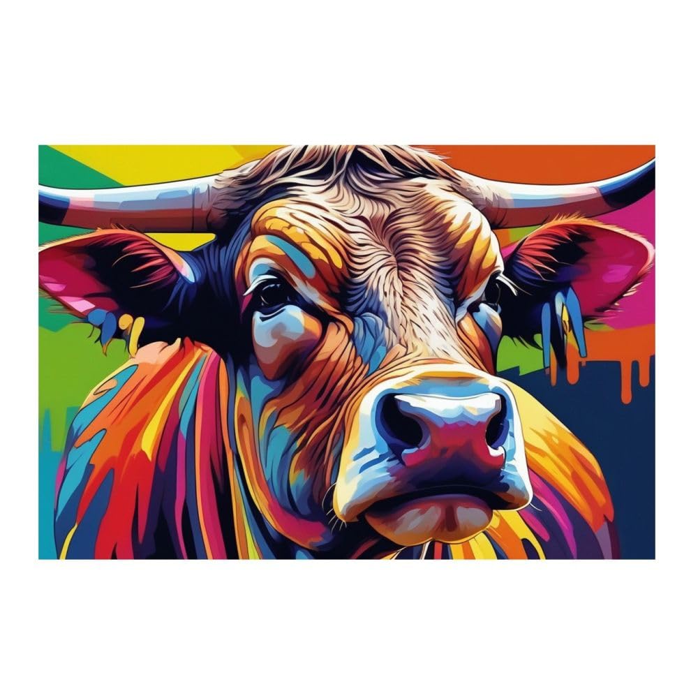 Tableau Pop Art Vache poster moderne pour relooker un mur blanc vide - 7