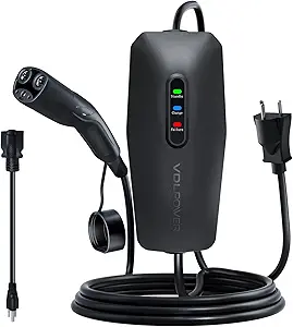 Level 1/2 EV Charger for Tesla 16Amp, Electric Vehicle Portable Charger with 20FT Cable, 3.5KW Home EV Charging Station for J1772 Electric Cars,110V-240V, NEMA 6-20 & NEMA 5-15 Plug