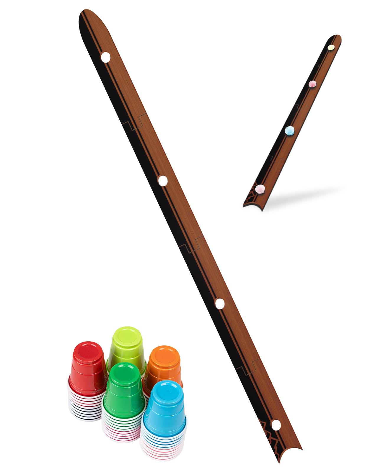 Suzile Planche à Shot En Bois Pour 4 Personnes, Style Rétro, Rustique, Avec 4 Verres à Shot Et Marqueur Noir Pour Mariages, Vacances, Célébrations Et Cadeaux De Mariage (couleur Naturelle