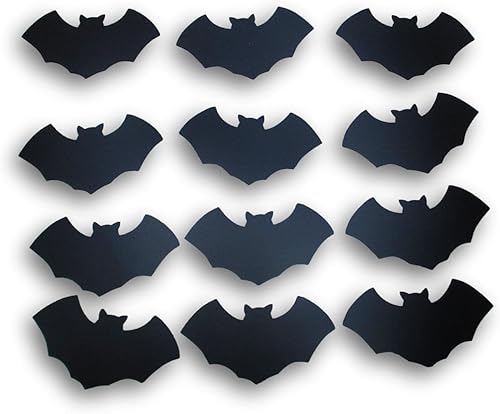 Miniatura 3 de Recortes de formas de fieltro para Halloween, 5.5 pulgadas, ideal para decoración de artes y manualidades, 12 piezas (murciélago)