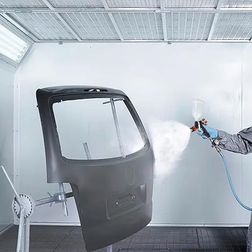 Miniatura 7 de HVLP - Pistola de pulverización de aire con boquillas de 0.047 in, vaso de plástico de 300 cc, pistola de pintura automática, pistolas de pintura