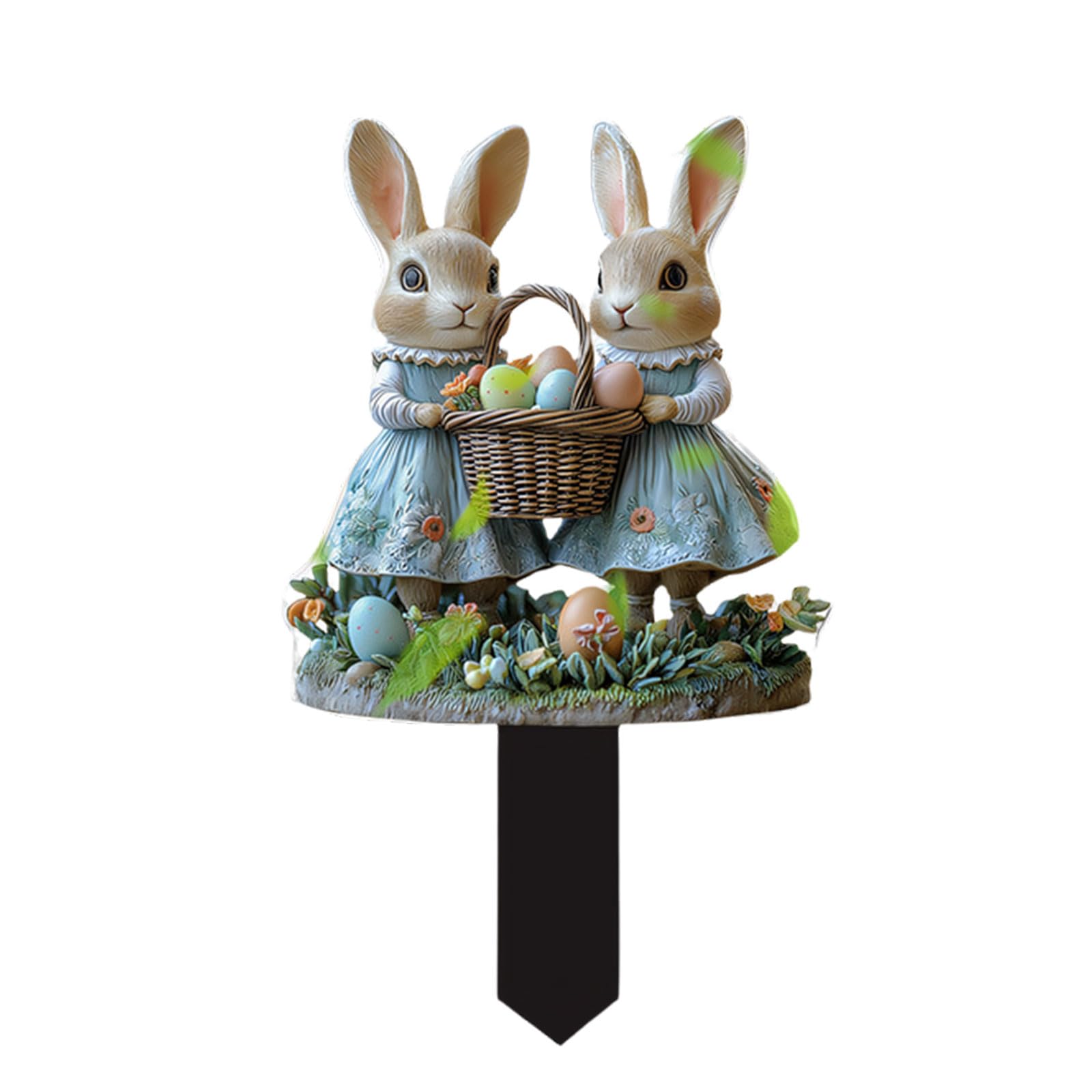 OSNIYAW Eye-catching 2D Acrylic Garden Stake in the Shape of a Decorative Rabbit, Perfect for Seasonal Celebrations, Easter Bunny Garden Stake