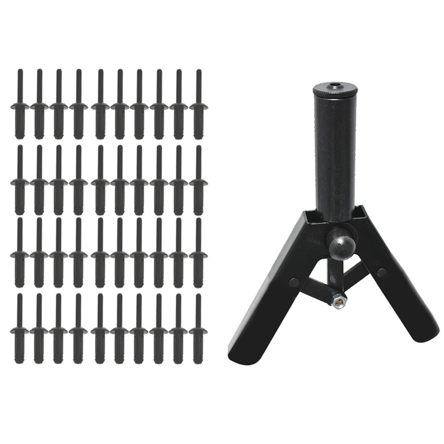 ALL-CARB 41 PC Plastic Rivet Gun Set Riveter Hand Tool with 40Pcs Poly Rivets Suitable for Automotive Applications