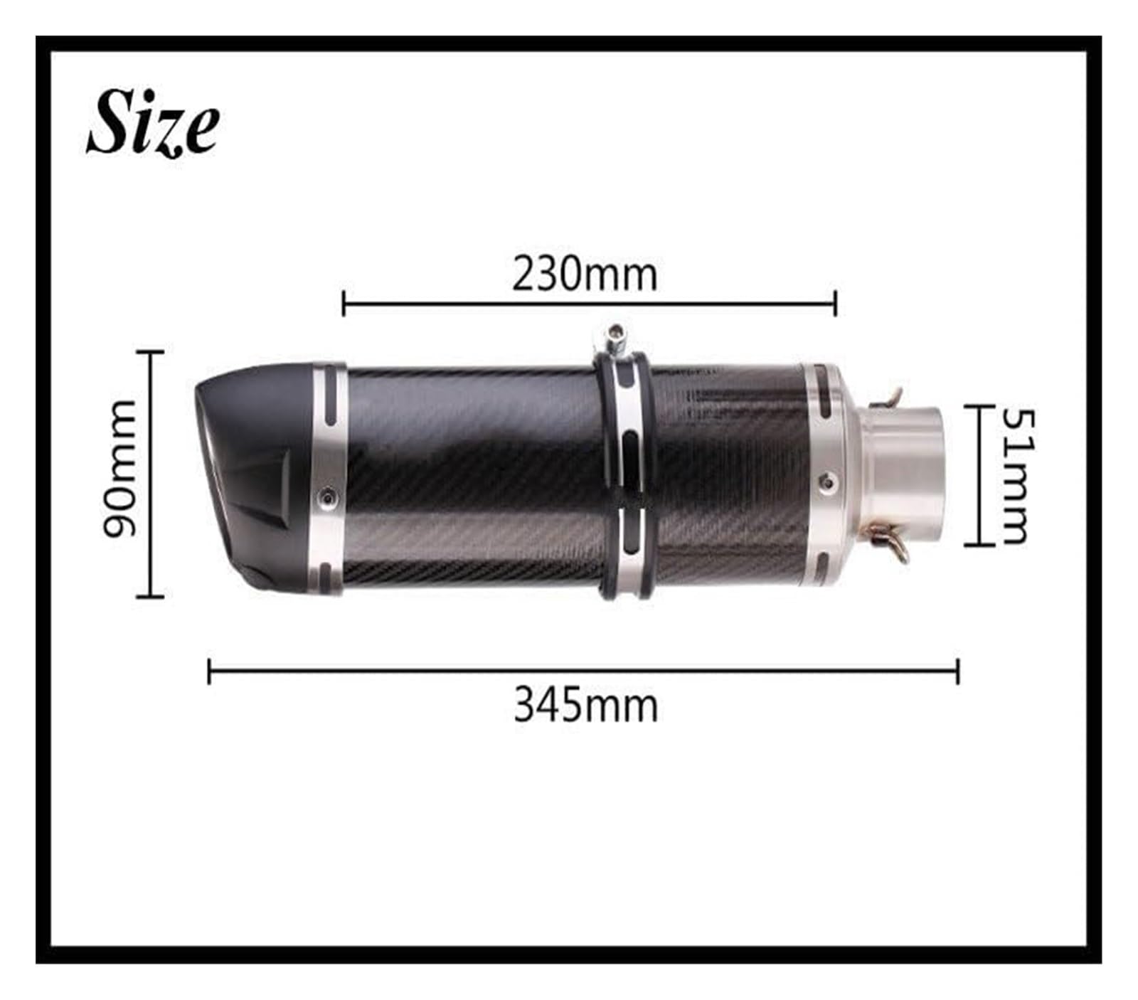 Terminali di Scarico per Moto per Y&amaha FZ6N R1 R6 R3 Ingresso 51mm Silenziatore di Scarico Moto Tubo di Fuga Sinistro E Destro Db Killer(2 Left)