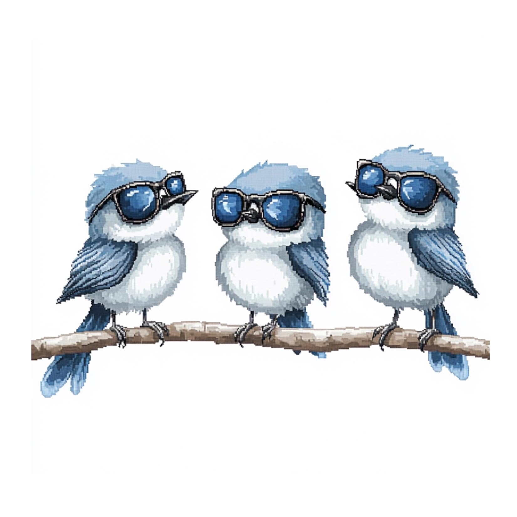cukol cukol Kit Punto Croce da Ricamare Prestampato Completo, 11CT 30x30 cm | Quadro Uccelli, Schemi Facili per Principianti, Set Ricamo ha Aspetto Raffinato per Decorazioni Parete, Hobby Creativi