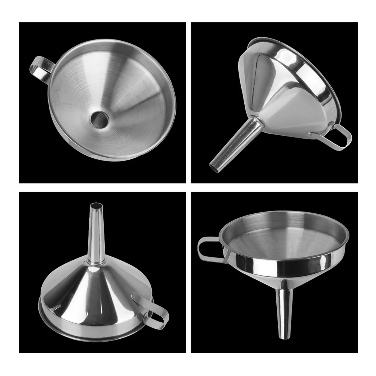 con Filtro Desmontable for enlatar Herramientas de Cocina Embudo de Metal Barra de Acero Inoxidable Vino Cerveza Aceite Frasco Embudo(M18 X 2.5 50mm)