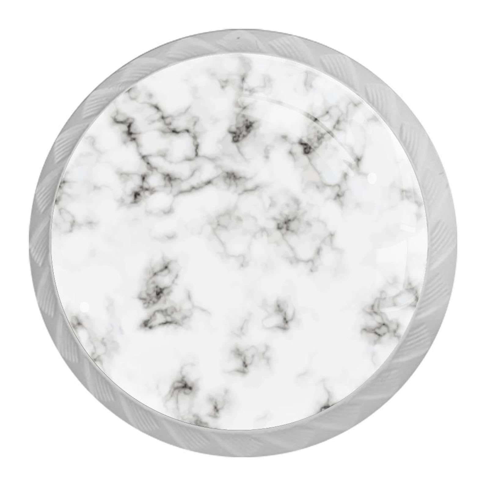 Tqmspg 4 Pieces Drawer Pulls Marble Pattern Door Knobs Dresser Handles for Kitchen Wardrobe Cupboard Hardware Furniture